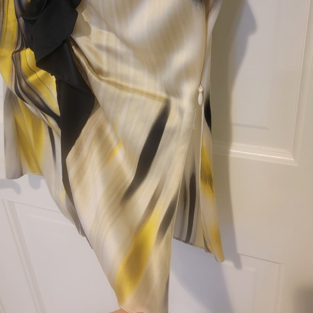 Elie Tahari Ruffle Sleeveless Silk Blouse - Picture 5 of 7
